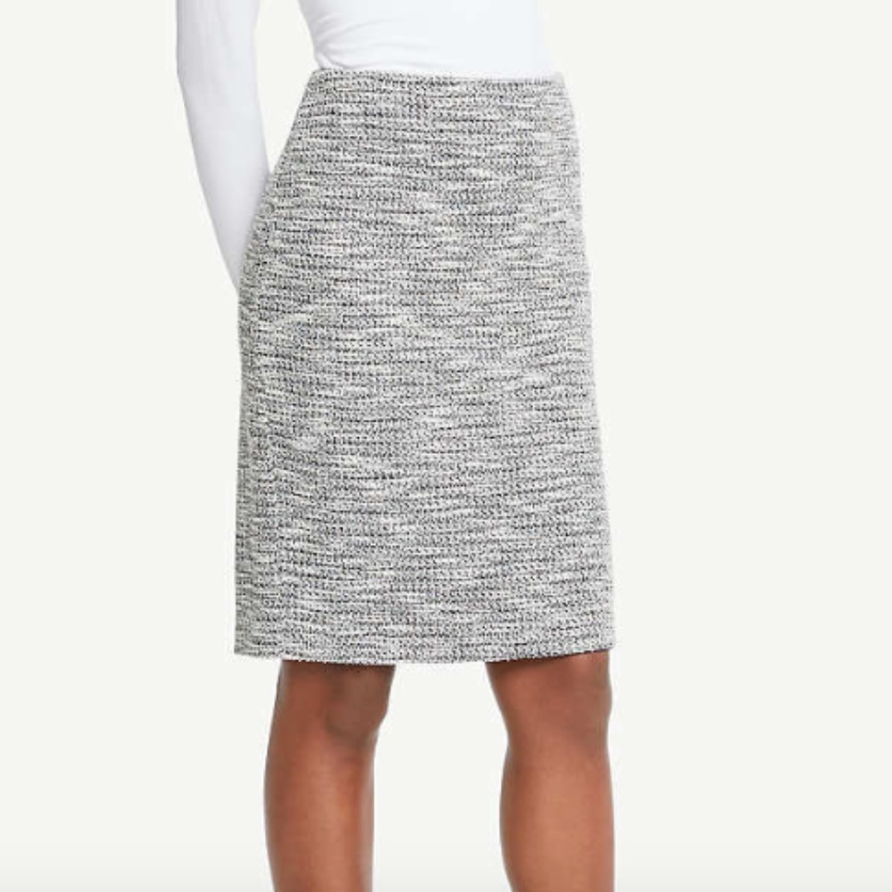 Marled Knit Pencil Skirt